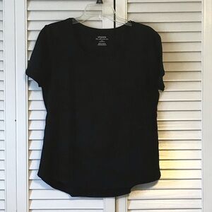 Chico's Elegant Black Short Sleeve Top